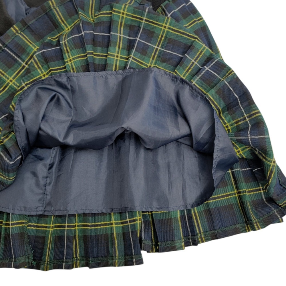 Xhilaration Skirt XL Plaid Pleated Lined Green Dark Academia School Girl Preppy - Picture 6 of 14